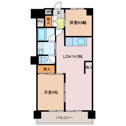 近鉄四日市駅 徒歩9分 2階の物件間取画像